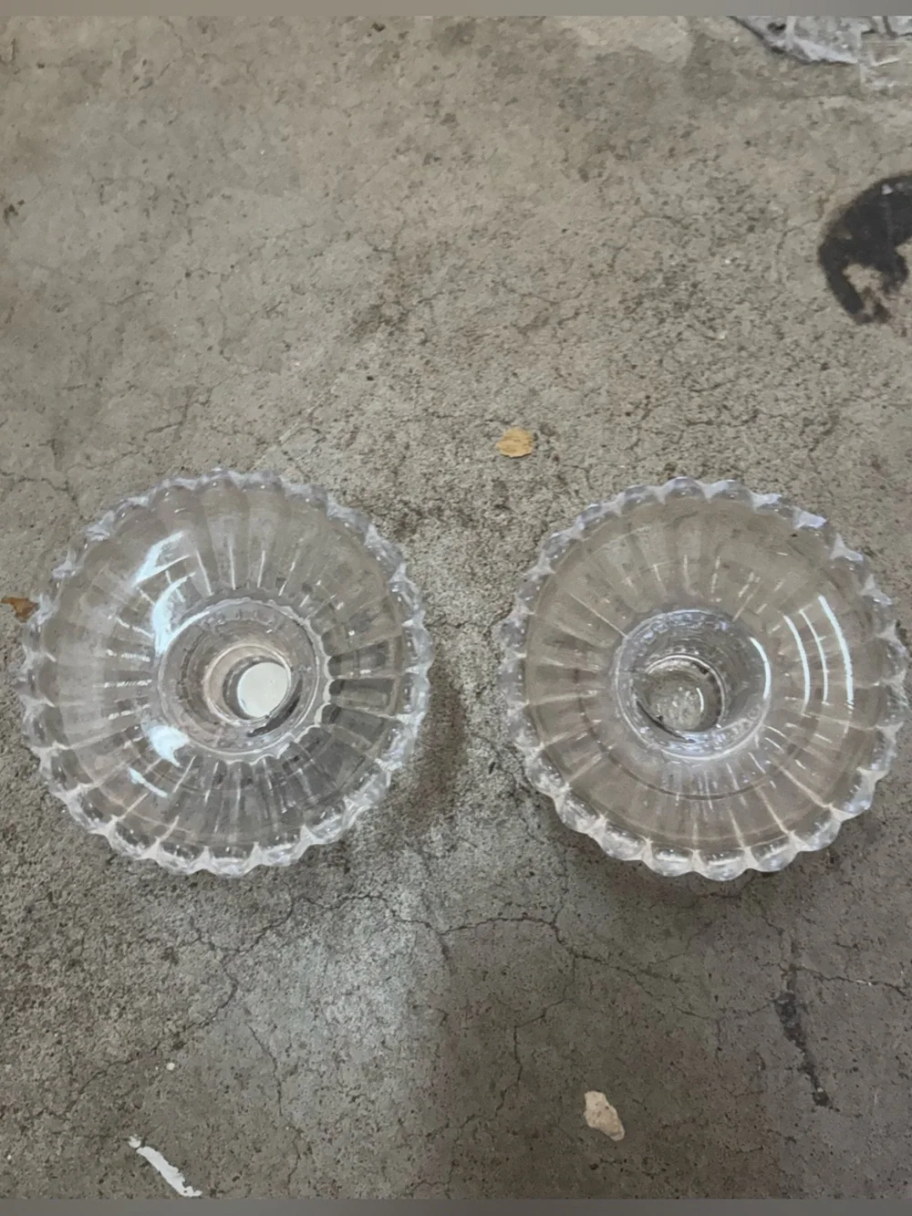 Vintage PartyLite Clear Glass Candle Holders